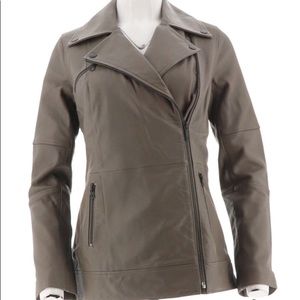 G.I.L.I leather motorcycle taupe jacket